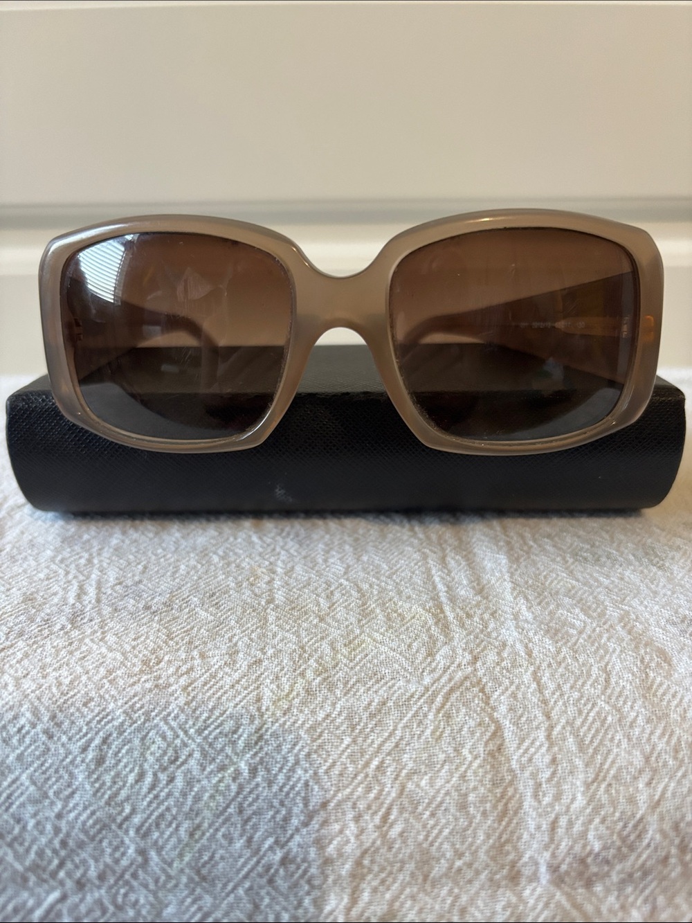 Authentic Burberry Square Translucent Taupe Sunglasses-Brown Gradient